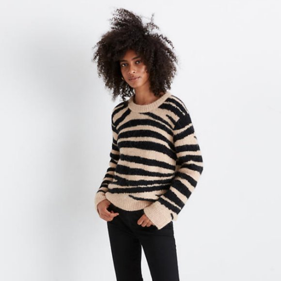 Madewell Sweaters - Madewell Shrunken Pullover Sweater in Tiger Stripe